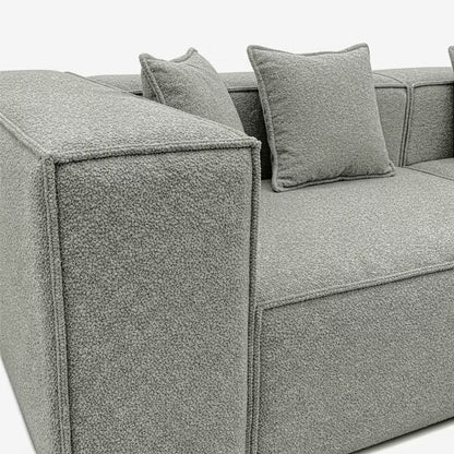 Modulopbygget Hjørnesofa Bouclé 244x192 cm Grå