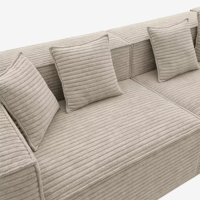 Modulopbygget Hjørnesofa CERIO 244x192 cm Fløjl Beige