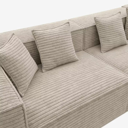 Modulopbygget Hjørnesofa CERIO 244x192 cm Fløjl Beige