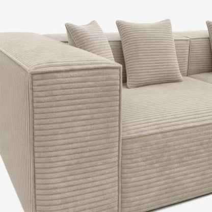 Modulopbygget Hjørnesofa CERIO 244x192 cm Fløjl Beige