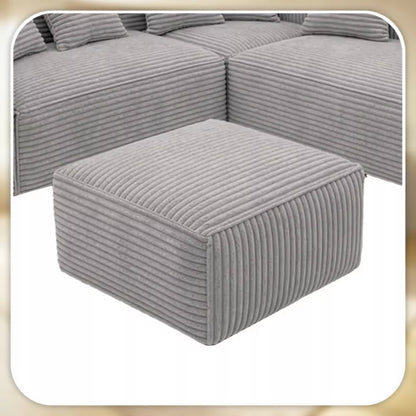 Modulopbygget Hjørnesofa CERIO 244x192 cm Grå Fløjl