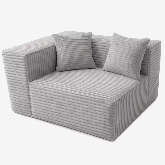 Modulopbygget Hjørnesofa CERIO 244x192 cm Grå Fløjl