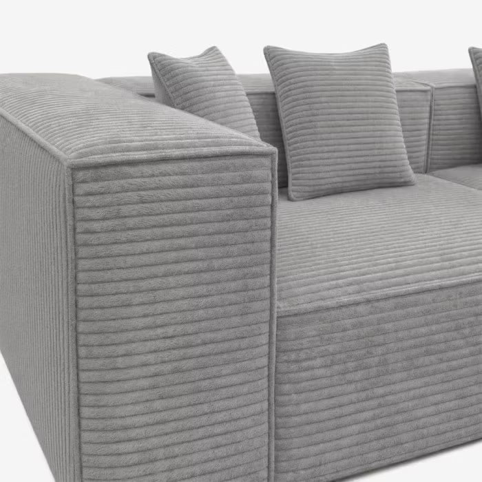 Modulopbygget Hjørnesofa CERIO 244x192 cm Grå Fløjl