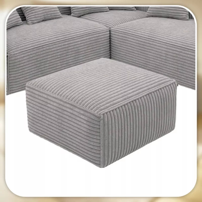Modulopbygget Hjørnesofa CERIO 244x192 cm Grå Fløjl