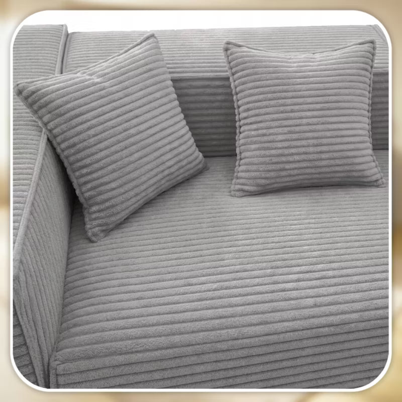 Modulopbygget Hjørnesofa CERIO 244x192 cm Grå Fløjl