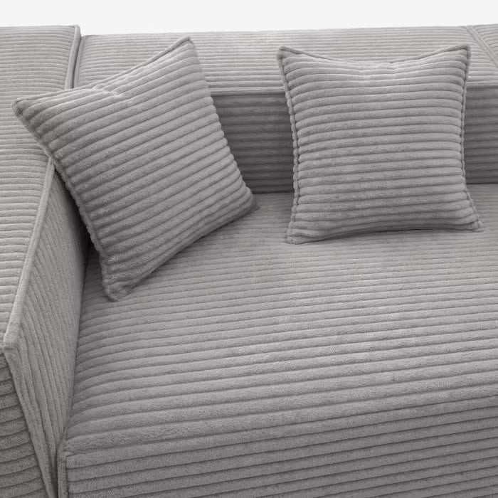 Modulopbygget Hjørnesofa CERIO 244x192 cm Grå Fløjl
