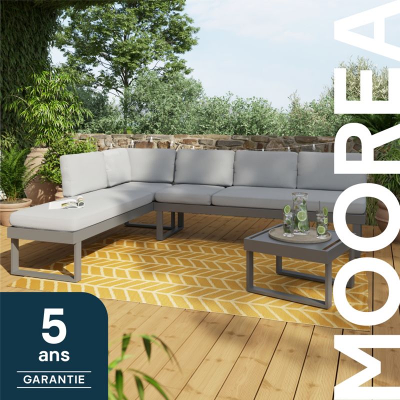 Modulært terrassemøbelsæt GoodHome Moorea til 6 personer