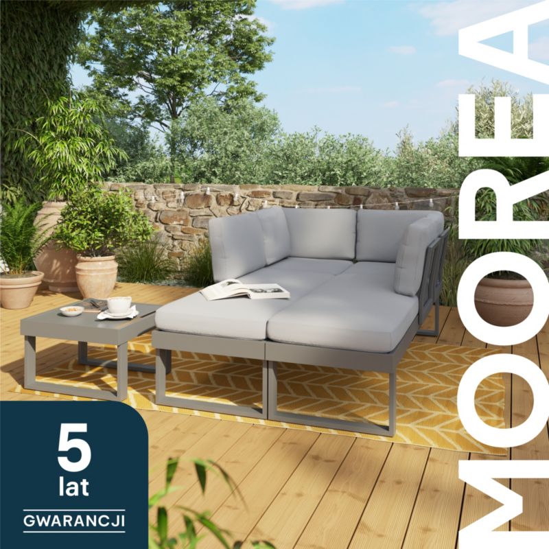 Modulært terrassemøbelsæt GoodHome Moorea til 6 personer