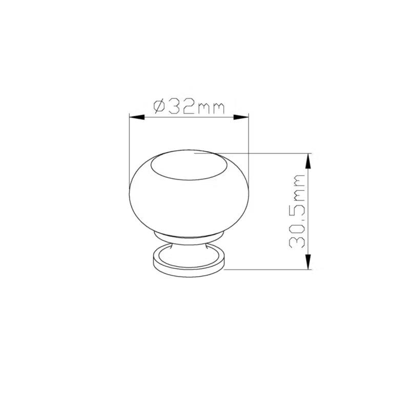 Møbelgreb Chervil 32 mm Børstet Stål 2 Stk