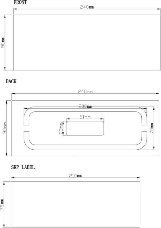 Møbelgreb Epazote Slim 200 mm Stål 2-Pak