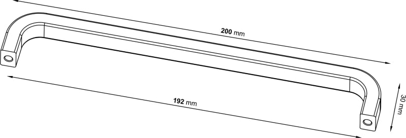 Møbelgreb Epazote Slim 200 mm Stål 2-Pak