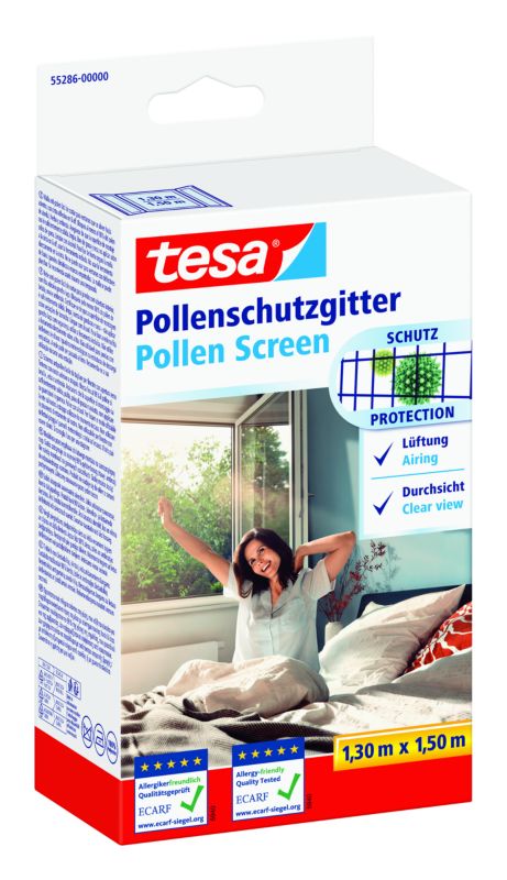 Antiallergisk insektnet med pollenfilter 1,3 x 1,5 m i antracit