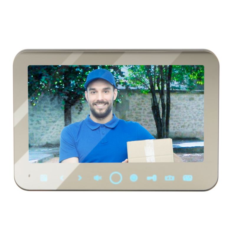 Blyss E3-FR/SH 7 videointercom-monitor til port og porttelefon med spejleffekt