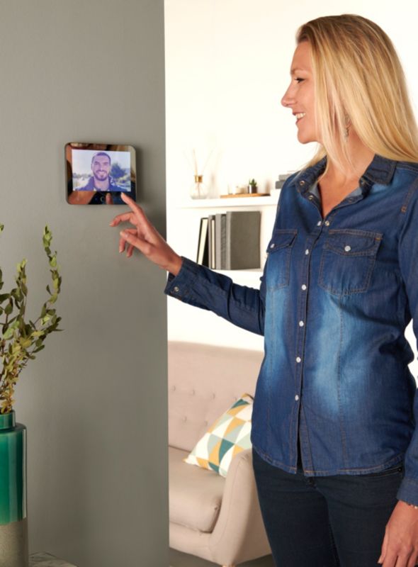 Blyss E3-FR/SH 7 videointercom-monitor til port og porttelefon med spejleffekt