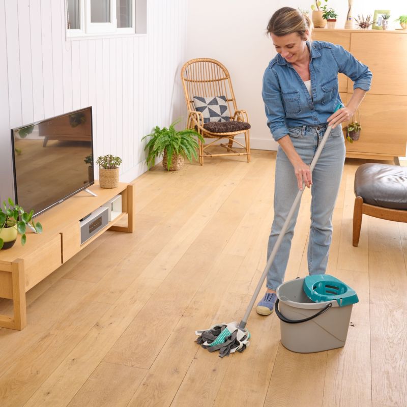 GoodHome mikrofibermop med teleskopskaft