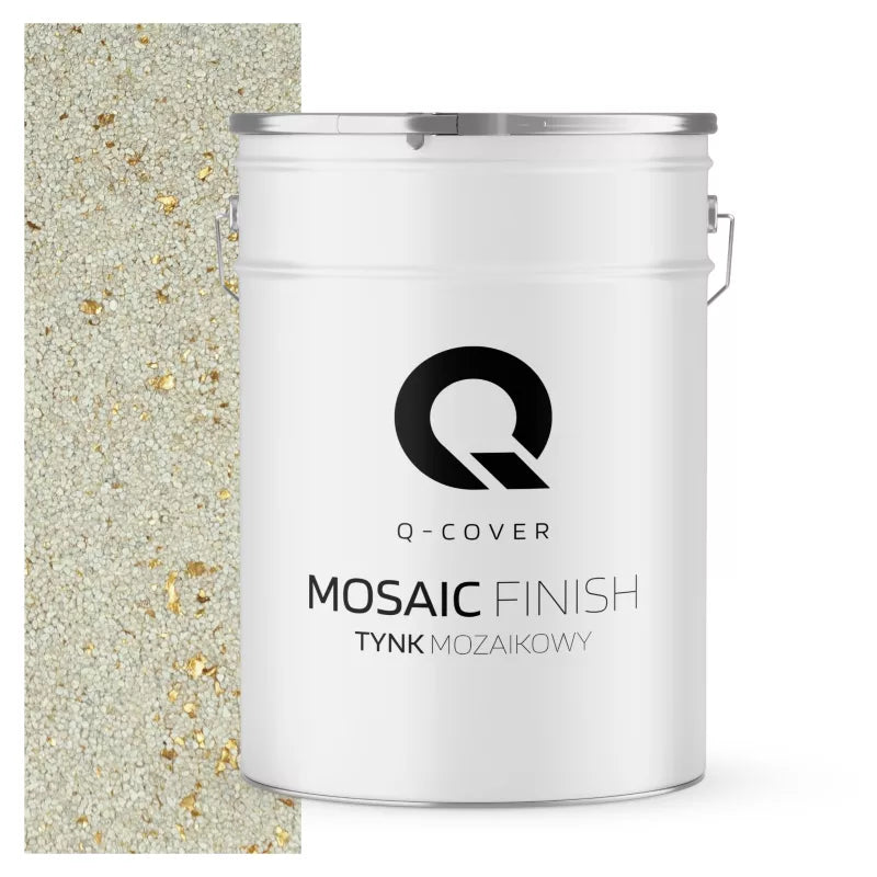 Mosaikpuds Hvid med Guldmika M08 25 kg