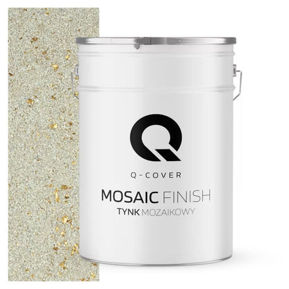 Mosaikpuds Hvid med Guldmika M08 25 kg