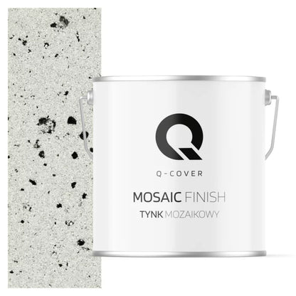 Mosaikpuds M02 7 kg Hvid med Sort Glimmer