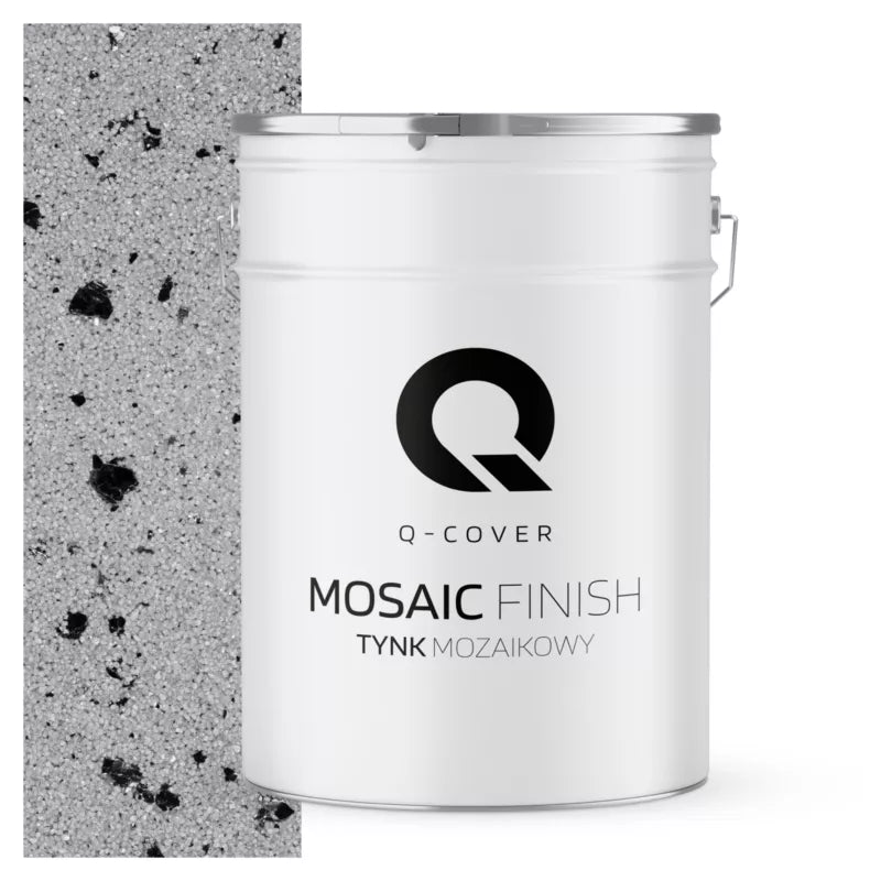 Mosaikpuds M04 25 kg Grå med Sort Glimmer