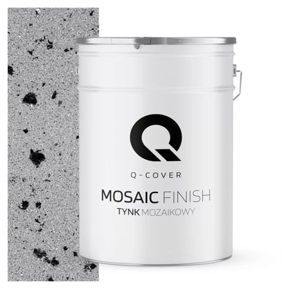 Mosaikpuds M04 25 kg Grå med Sort Glimmer