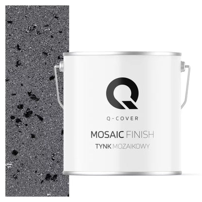 Mosaikpuds M06 7 kg Mørkegrå med Sort Glimmer