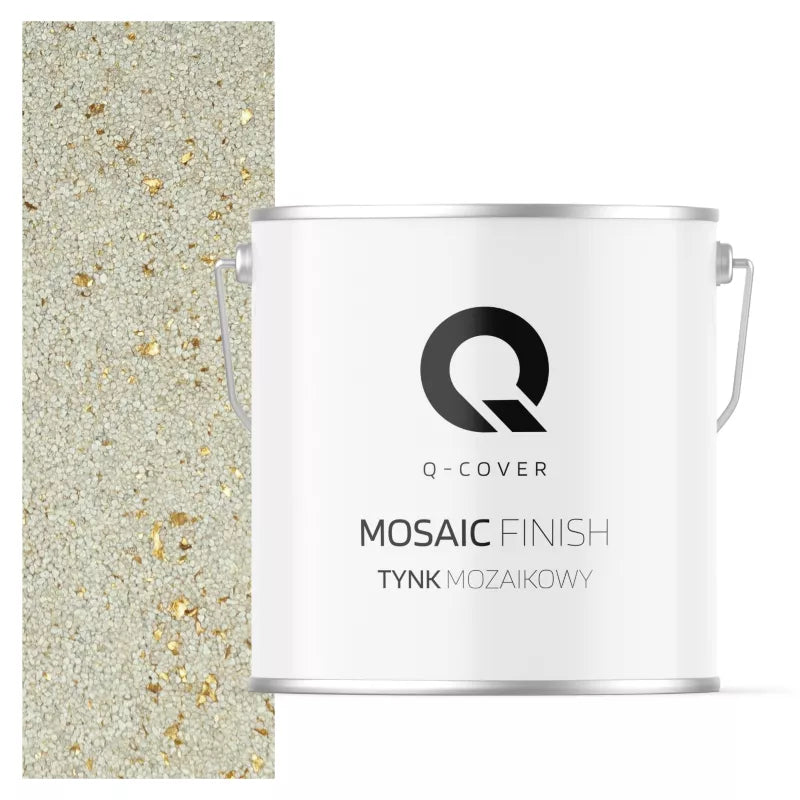 Mosaikpuds M08 Hvid med Guldglimmer 7 kg | 5905748544470