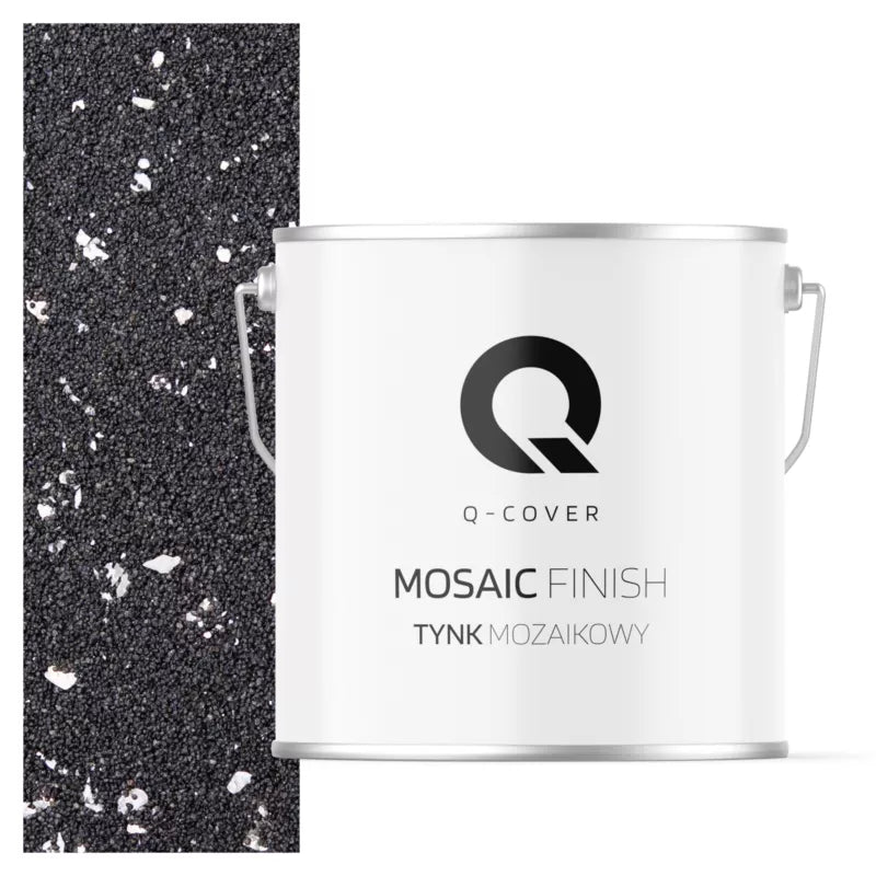 Mosaikpuds M52 Sort med Sølvglimmer 7 kg