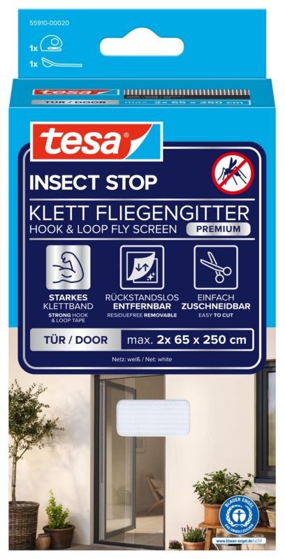 Fluenet Dør Comfort 1,2x2,5 m Hvid