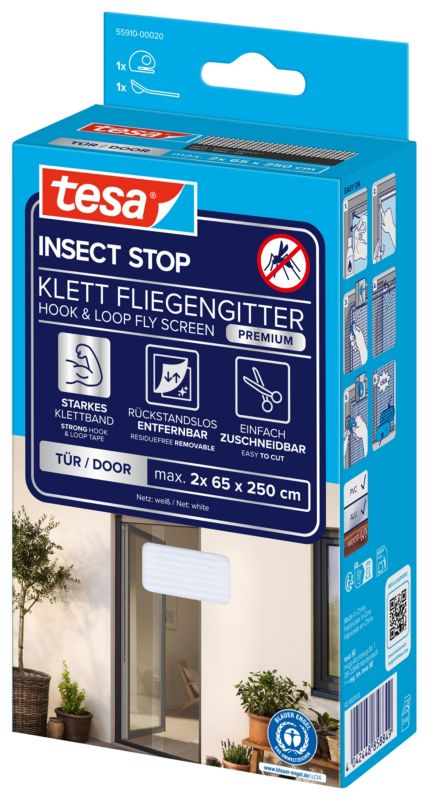 Fluenet Dør Comfort 1,2x2,5 m Hvid