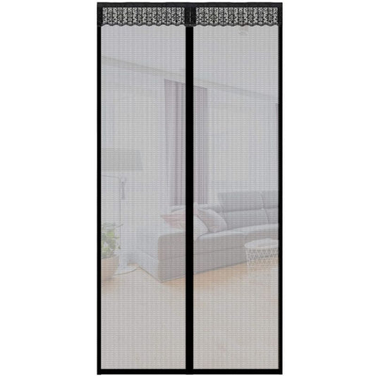 Magnetisk myggenet til altan- og terrassedør Springos 100 x 210 cm sort netgardin 1 stk.