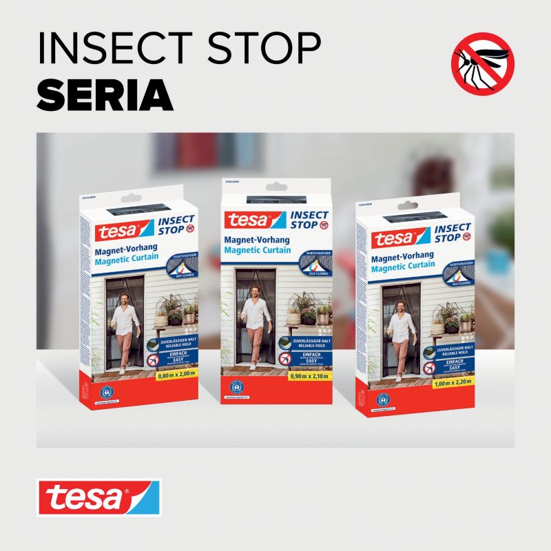 Magnetisk Insektnet XL 120x240 cm Sort