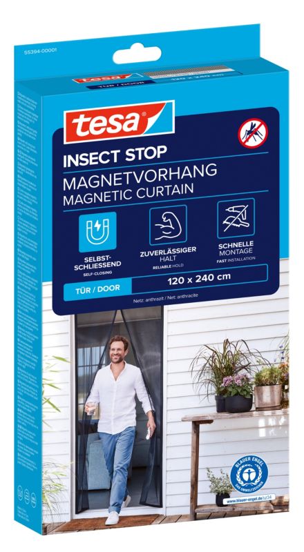 Magnetisk Insektnet XL 120x240 cm Sort