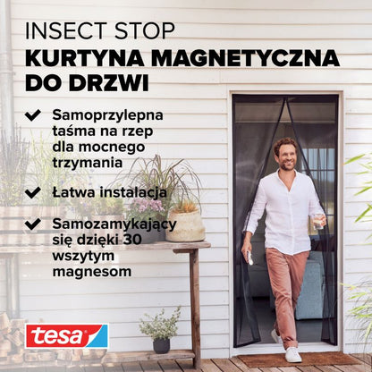 Magnetisk Insektnet XL 120x240 cm Sort