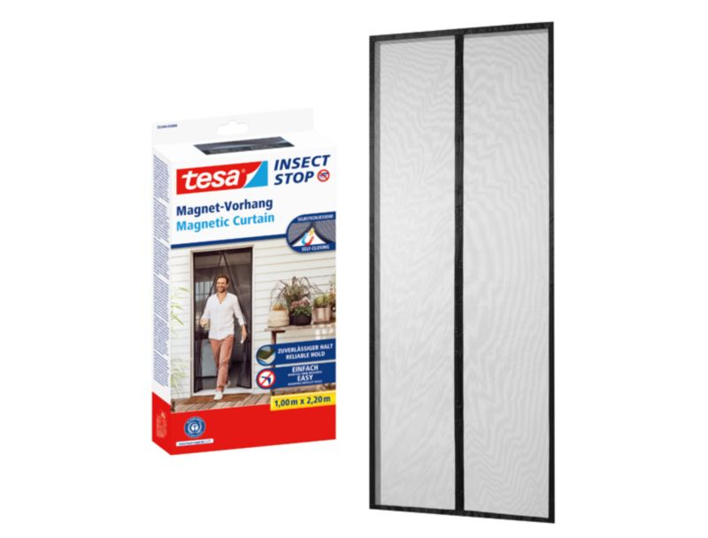 Magnetisk myggenet gardin 2,2 x 1 m antracit