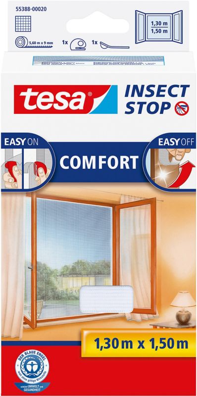 Tesa Comfort hvid vinduesmyggenet 1,3 x 1,5 m