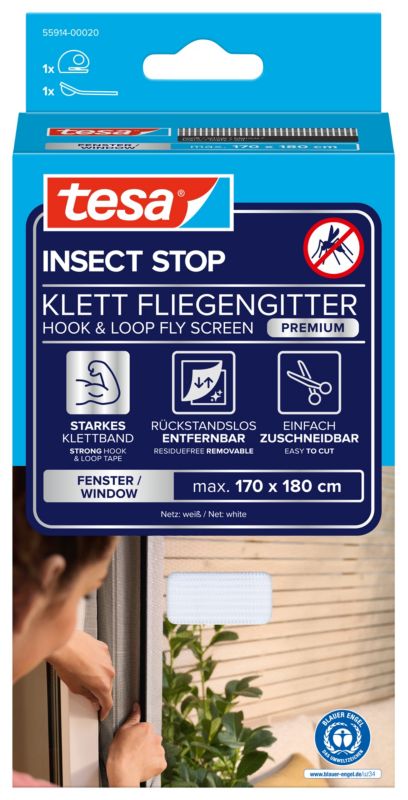 Insektnet til Vindue 170x180 cm Hvid Comfort