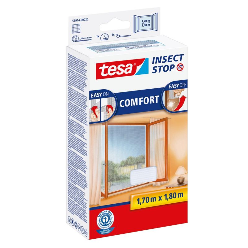 Tesa Comfort vinduesmyggenet 1,7 x 1,8 m hvid