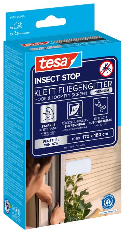 Insektnet til Vindue 170x180 cm Hvid Comfort