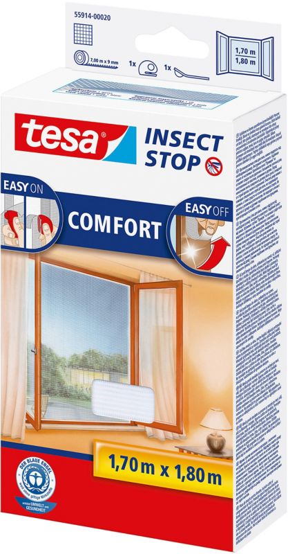 Tesa Comfort vinduesmyggenet 1,7 x 1,8 m hvid