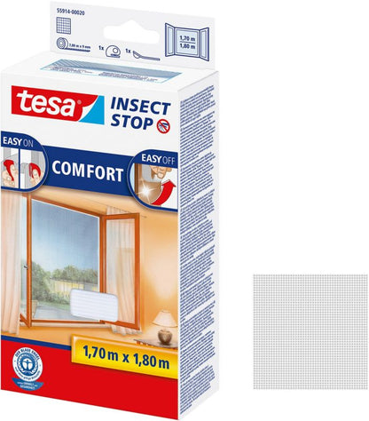 Tesa Comfort vinduesmyggenet 1,7 x 1,8 m hvid