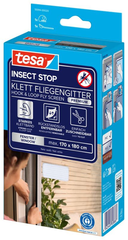 Insektnet til Vindue 170x180 cm Hvid Comfort