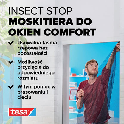 Insektnet til Vindue 170x180 cm Sort