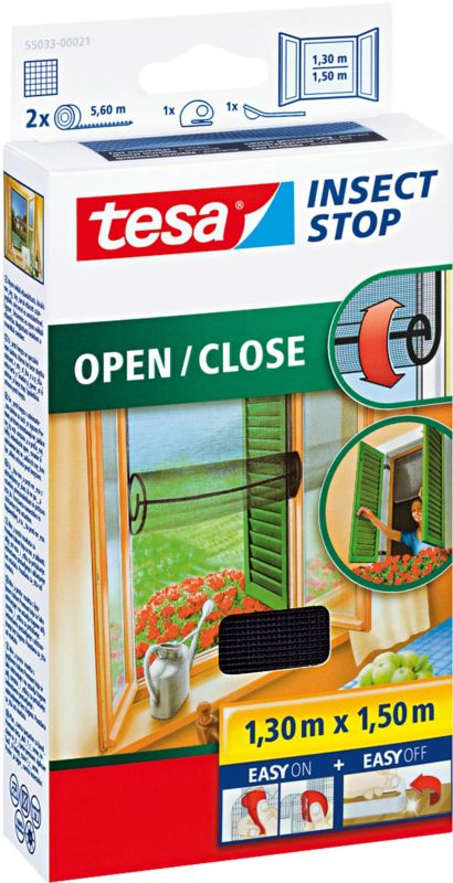 Rullegardin myggenet Tesa 1,3 x 1,5 m sort