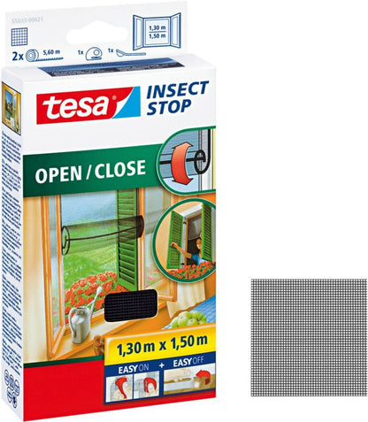 Rullegardin myggenet Tesa 1,3 x 1,5 m sort