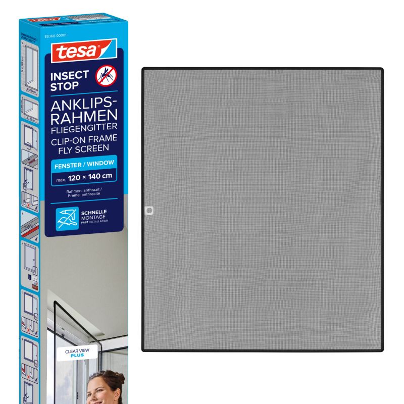 Insektnet Ramme 120x140 cm Antracit