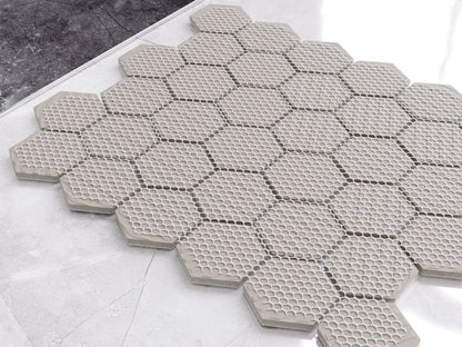 Keramisk mosaik Ilcom Carrara Gold 32,3 x 27,7 cm sekskantet prøve 1 stk