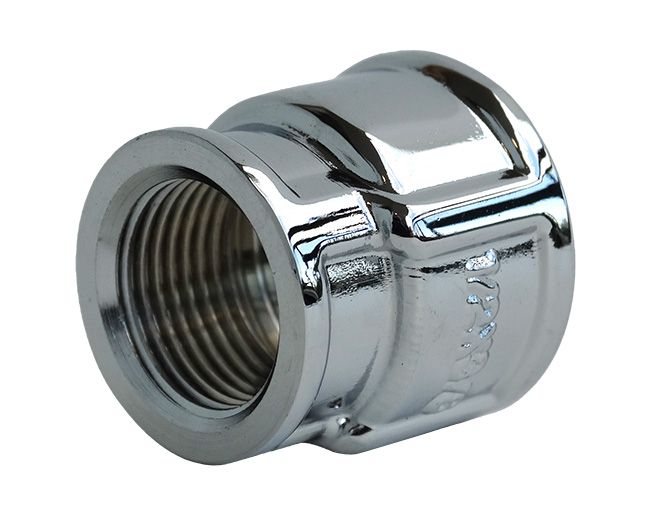 Krom reduktionsmuffe 1/2" x 3/8"