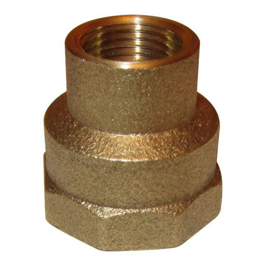 Reducerende muffe i messing med indvendigt gevind 3/4" x 3/8"