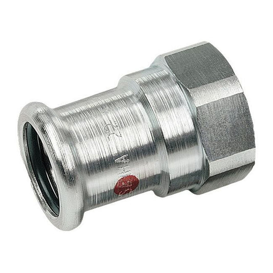 Sanha stålrør reduktionsmuffe med indvendigt gevind 22 mm x 1/2''