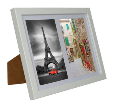 Multiramme BD art Basic 17x23 passepartout til 2 billeder 10x15 hvid 1 stk.